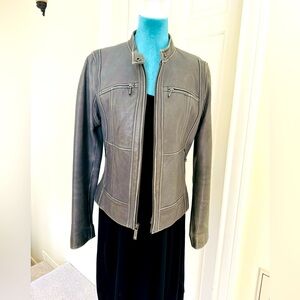 Michel Kors Genuine Leather Gray jacket